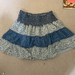 American eagle floral blue skirt